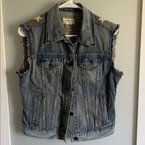 Jean Vest American Flag